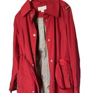 Michael Kors Red Rain Jacket - L